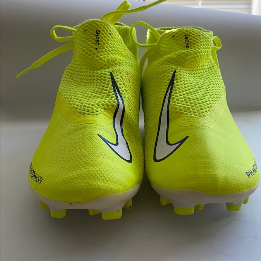 Nike “Ghost Phantom” Neon Yellow Soccer Cleats